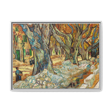 The Large Plane Trees (Road Menders at Saint-Rémy) (1889) by Vincent Van Gogh. Original from The Cleveland Museum of Art. - NOMADEN ART GALLERY