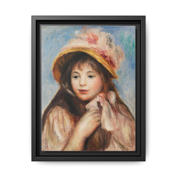 Girl with Pink Bonnet (Jeune fille au chapeau rose) (1894) by Pierre-Auguste Renoir - NOMADEN ART GALLERY