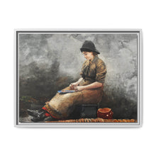 A Fishergirl Baiting Lines (1881) by Winslow Homer - NOMADEN ART GALLERY