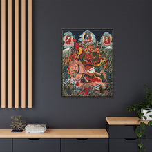 Tse Mara , a form of Dharmapala (protector of teachings), guardian of the Samye Monastery. Gouache painting by a Tibetan artist