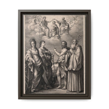The coronation of the Virgin with four saints: Saint Catherine of Alexandria, Saint John the Evangelist, Saint John the Baptist and Saint Benedict or Saint Romuald. Drawing by F. Rosaspina, c. 1830, after G. Reni. - NOMADEN ART GALLERY