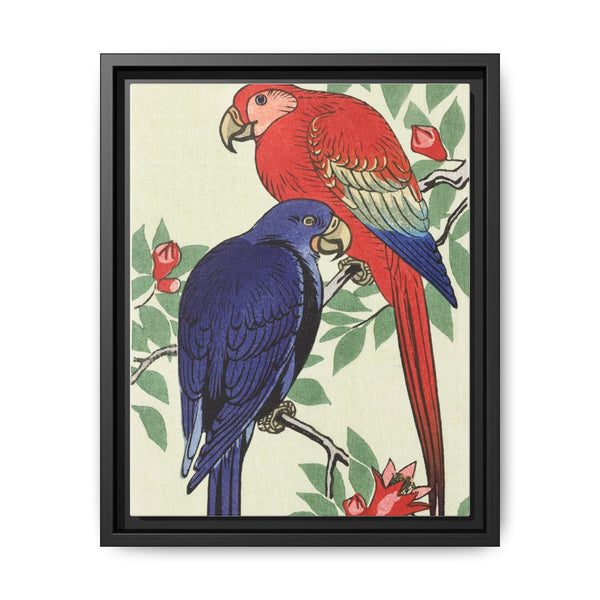 Red and a blue parrot (1925 - 1936) by Ohara Koson