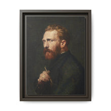 Framed Matte Canvas Wall Art - Vintage Portrait of Artist - NOMADEN ART GALLERY