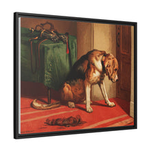 Suspense (1877) by sir Edwin Landseer, a Victorian bloodhound mastiff waiting. - NOMADEN ART GALLERY