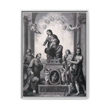 Saint Mary (the Blessed Virgin) with the Christ Child and Saint Antony of Padua, Saint Francis of Assisi, Saint Catherine of Alexandria, Saint John the Baptist and angels. - NOMADEN ART GALLERY