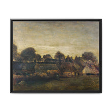 Farming Village at Twilight (1884) by Vincent Van Gogh - Framed Vintage Canvas Art - NOMADEN ART GALLERY