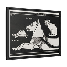 Akbar the tortoise, Max the dog and Puss the cat (1916 ) by Julie de Graag