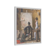 Adéle de Saussure and Marie-Louise Ravel, the Artist's Wife, in His Studio (1877) by Edouard Ravel