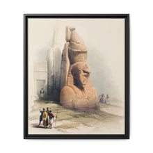 Entrance of the temple at Luxor showing one of two colossal stature of Rameses II illustration by David Roberts (1796–1864) - NOMADEN ART GALLERY