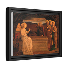 The women at the grave of Christ: anangel tells them that he is risen. Colour lithograph by M. and N. Hanhart after J.E. Goodall after Fra Angelico.