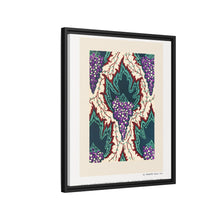 Estampado de pochoir Art Nouveau con estampado de uvas en estilo oriental. Original de nuestra propia edición de 1914 de Samarkande.