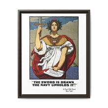 The sword is drawn, the Navy upholds it!