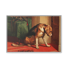 Suspense (1877) by sir Edwin Landseer, a Victorian bloodhound mastiff waiting. - NOMADEN ART GALLERY