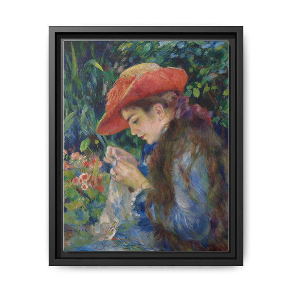 Marie-Thérèse Durand-Ruel Sewing (1882) by Pierre Auguste Renoir - NOMADEN ART GALLERY