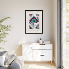 Botanical pochoir pattern in Art Nouveau oriental style