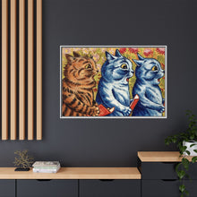 Three cats singing. Gouache by Louis Wain, 1925/1939
