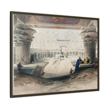 Ancient Egypt Art Print: Edfou Temple Portico View by David Roberts - Wall Art Canvas Print