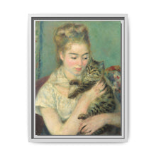 Pierre-Auguste Renoir's Woman with a Cat (c. 1875) - NOMADEN ART GALLERY