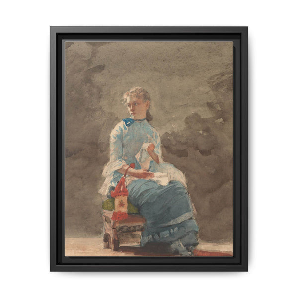 Young Woman Sewing (1876) by Winslow Homer - NOMADEN ART GALLERY