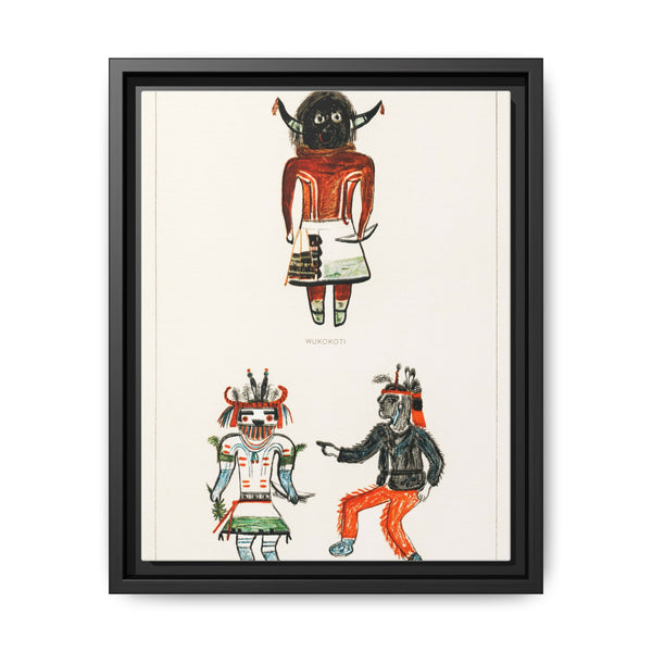 Hopi Katcinas - Piokot Turkwinu Turkwinu Mana (1895) drawn by the native people from the book of Jesse Walter Fewkes - NOMADEN ART GALLERY