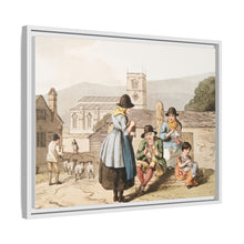 Illustration of Wensley Dale knitters from The Costume of Yorkshire (1814) by George Walker