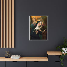 Female Saint Holding Crucifix with Crown of Thorns