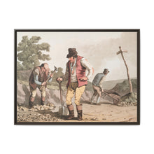 Illustration of stone breakers on the road from The Costume of Yorkshire (1814) by George Walker - NOMADEN ART GALLERY