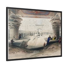 Ancient Egypt Art Print: Edfou Temple Portico View by David Roberts - Wall Art Canvas Print