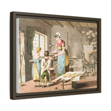 Illustration of woman making oat cakes from The Costume of Yorkshire (1814)