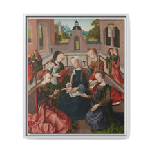 The Virgin and Child with Four Holy Virgins (c. 1495 - c. 1500) by Master of the Virgo inter Virgines - NOMADEN ART GALLERY