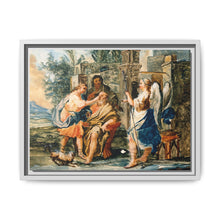 Tobias restoring the eyesight of Tobit in the presence of Raphael and Anna. Gouache painting by a Spanish painter, 19th century. - NOMADEN ART GALLERY
