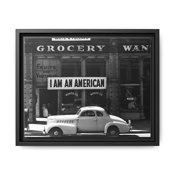 I am an American sign (1942), vintage photo by Dorothea Lange - NOMADEN ART GALLERY