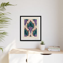 Estampado de pochoir Art Nouveau con estampado de uvas en estilo oriental. Original de nuestra propia edición de 1914 de Samarkande.