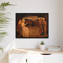 The women at the grave of Christ: anangel tells them that he is risen. Colour lithograph by M. and N. Hanhart after J.E. Goodall after Fra Angelico.