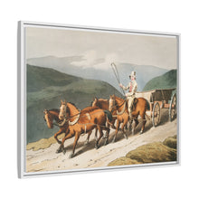 Illustration of the east riding or wolds waggon from The Costume of Yorkshire (1814) by George Walker