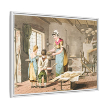 Illustration of woman making oat cakes from The Costume of Yorkshire (1814)