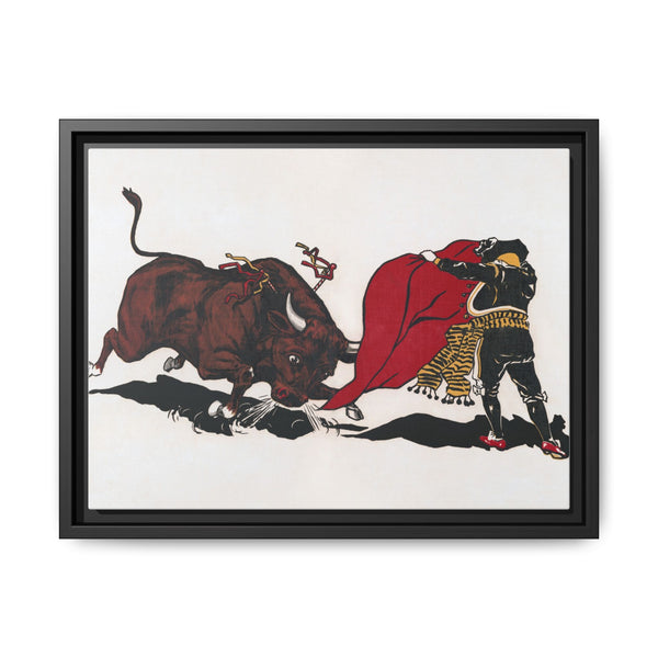 Matador and bull, aesthetic woodcut - NOMADEN ART GALLERY
