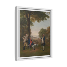 Arthur Holdsworth Conversing with Thomas Taylor and Captain Stancombe by the River Dart (1757) by Arthur Devis