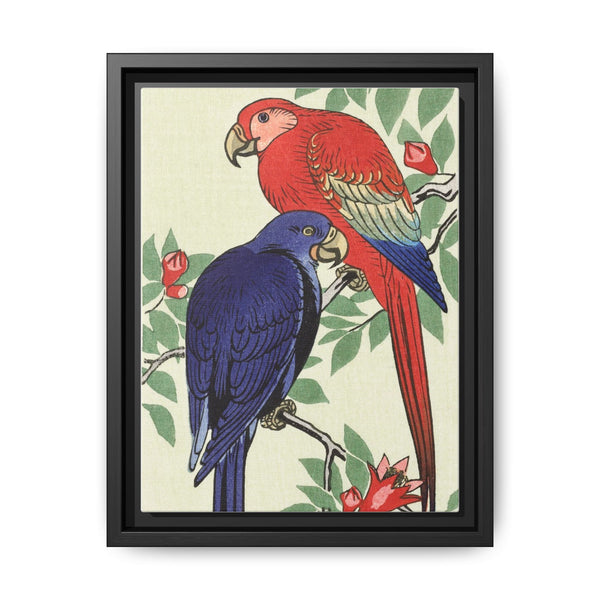 Red and a blue parrot (1925 - 1936) by Ohara Koson