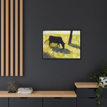 Black Cow in a Meadow (ca. 1881) by Georges Seurat