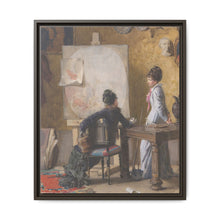 Adéle de Saussure and Marie-Louise Ravel, the Artist's Wife, in His Studio (1877) by Edouard Ravel - NOMADEN ART GALLERY