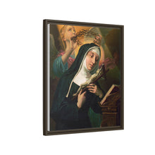 Female Saint Holding Crucifix with Crown of Thorns