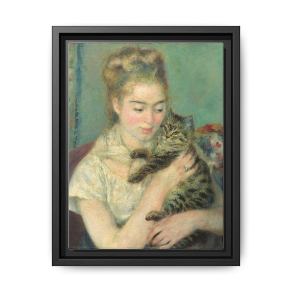 Pierre-Auguste Renoir's Woman with a Cat (c. 1875) - NOMADEN ART GALLERY