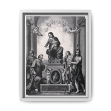 Saint Mary (the Blessed Virgin) with the Christ Child and Saint Antony of Padua, Saint Francis of Assisi, Saint Catherine of Alexandria, Saint John the Baptist and angels. - NOMADEN ART GALLERY