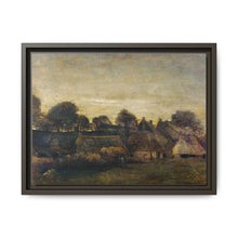 Farming Village at Twilight (1884) by Vincent Van Gogh - Framed Vintage Canvas Art - NOMADEN ART GALLERY