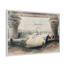 Ancient Egypt Art Print: Edfou Temple Portico View by David Roberts - Wall Art Canvas Print