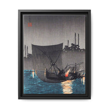 Tsukuda Island, Fishing Nets at Night (1936) print in high resolution by Hiroaki Takahashi - NOMADEN ART GALLERY
