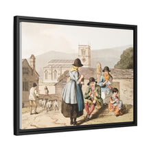 Illustration of Wensley Dale knitters from The Costume of Yorkshire (1814) by George Walker