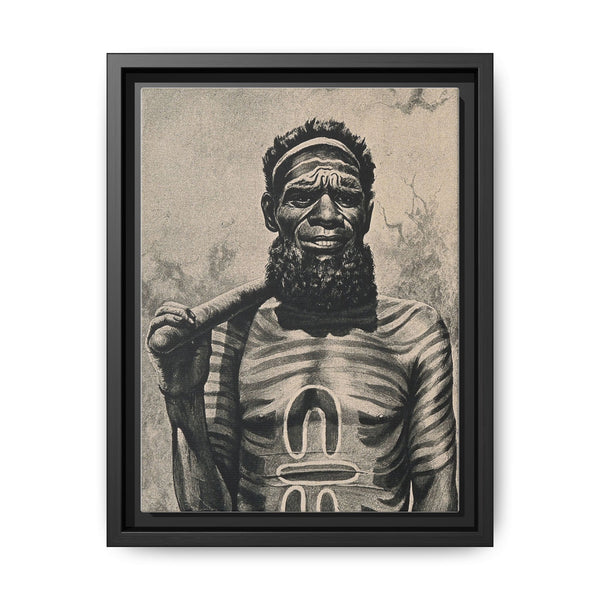 A shaman or medicine man with extensive body painting, Worgaia, Central Australia - NOMADEN ART GALLERY