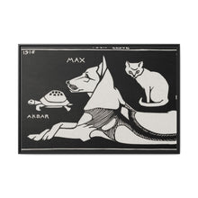 Akbar the tortoise, Max the dog and Puss the cat (1916 ) by Julie de Graag - NOMADEN ART GALLERY
